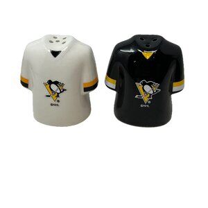 Pittsburgh Penguins Salt and Pepper Shaker Set Jersey NHL Hockey Ceramic Logo